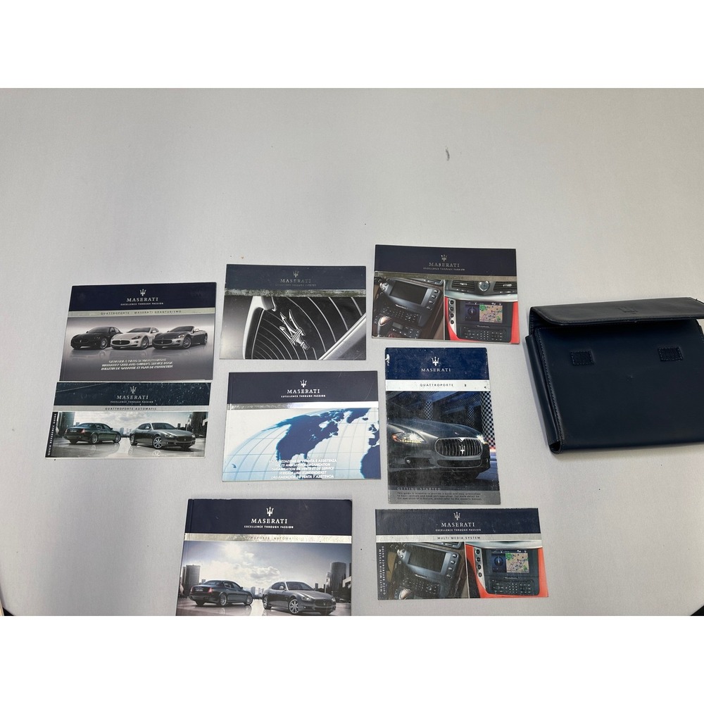 Maserati‎ Quattroporte Owner's Manual Book w Leather Holder Complete Set
